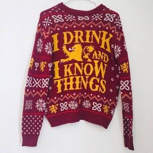 Red and Yellow Graphic Sweater